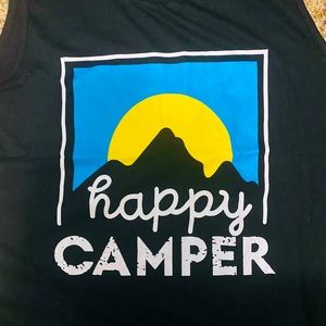 Women’s Medium “Happy Camper” Tank Top NWOT